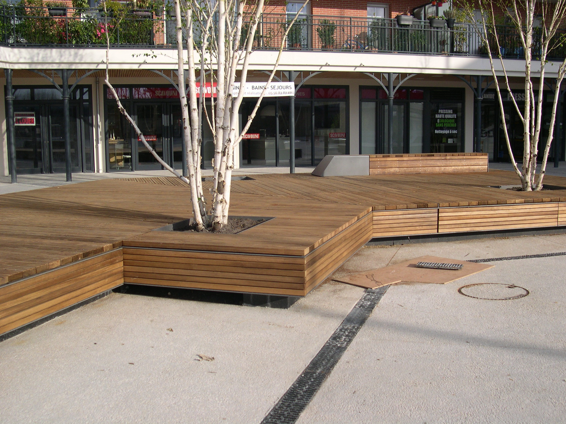 Aménagement urbain en bois - Banquettes