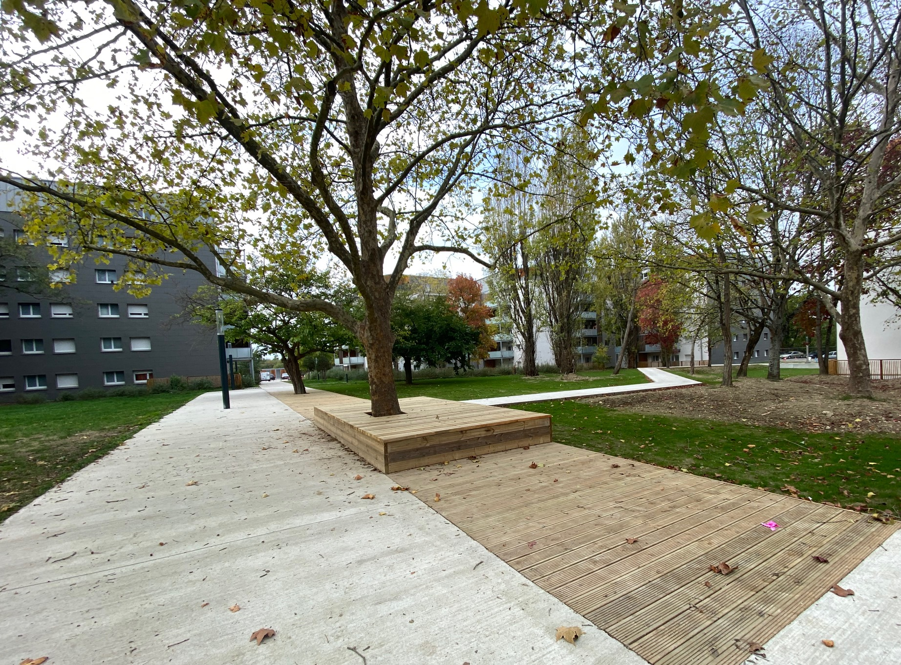 Aménagement urbain en bois - Terrasse passerelle